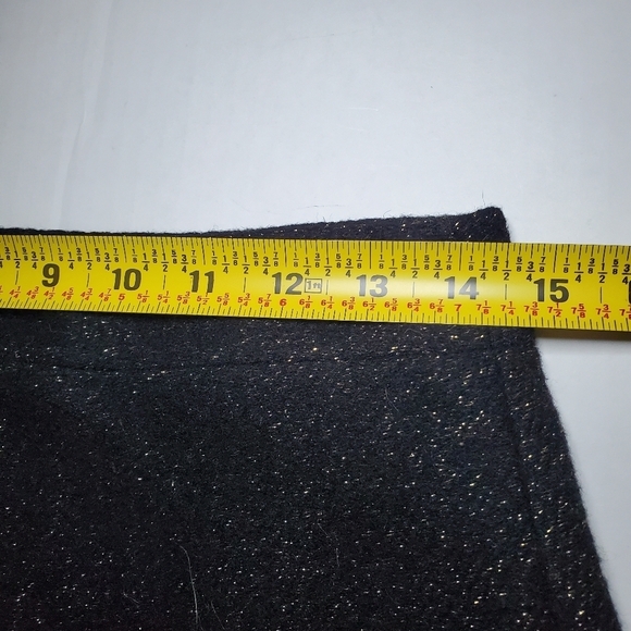 J. Crew Black Gold Metallic Wool Blend Pencil Skirt Sz 0 No.2 - Picture 11 of 11